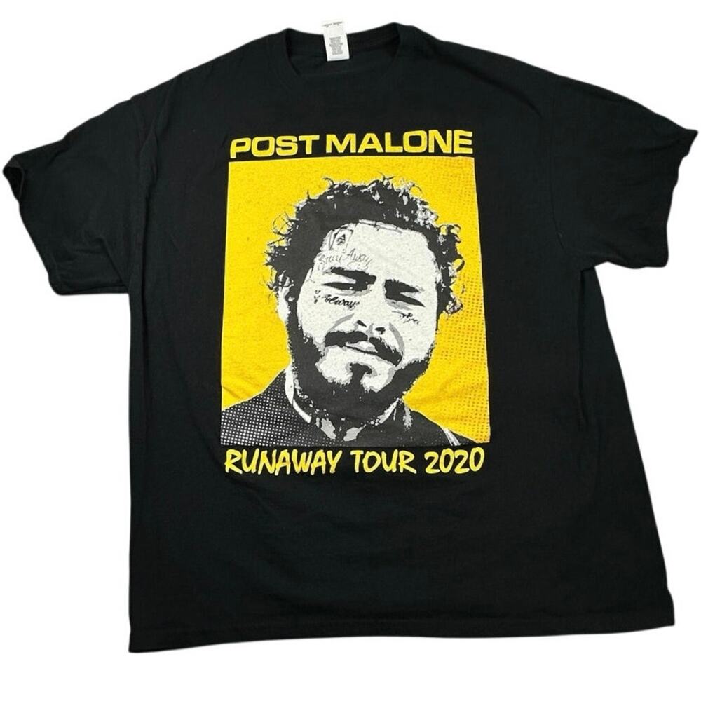 Post Malone Shirt Runaway Tour 2020 Concert Merch Black